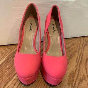 Coral Pink Pumps.
